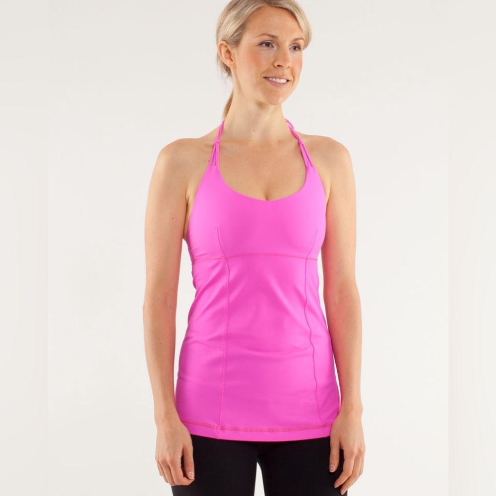 Lululemon Wandering Yogi Halter Pow Pink Women Size 6